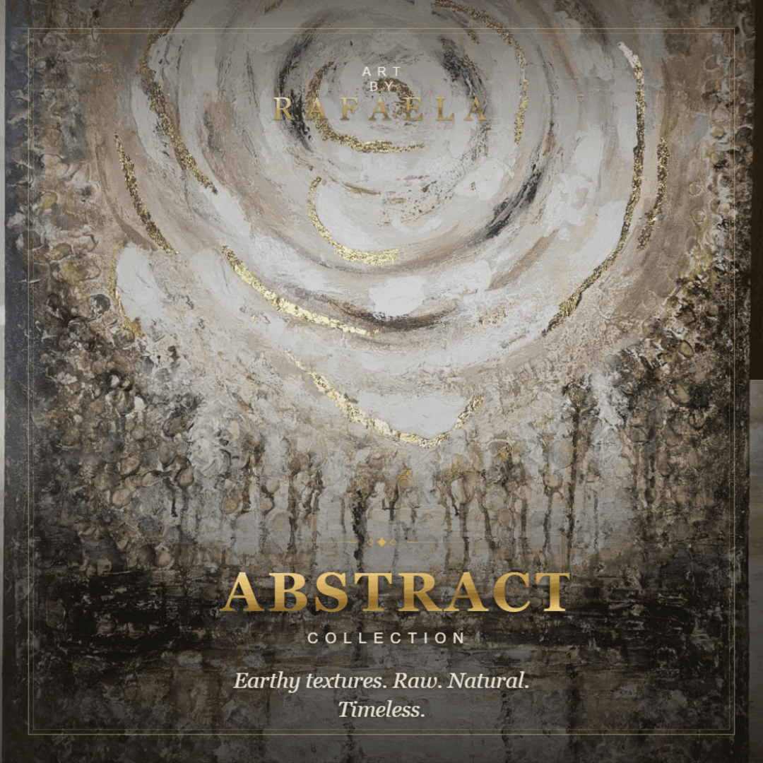 Abstract Collection by Art by Rafaela — earthy textures, raw natural tones and gold detail, original Australian abstract artwork